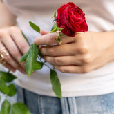 Sterling Silver Irish Mystic Green Claddagh Ring
